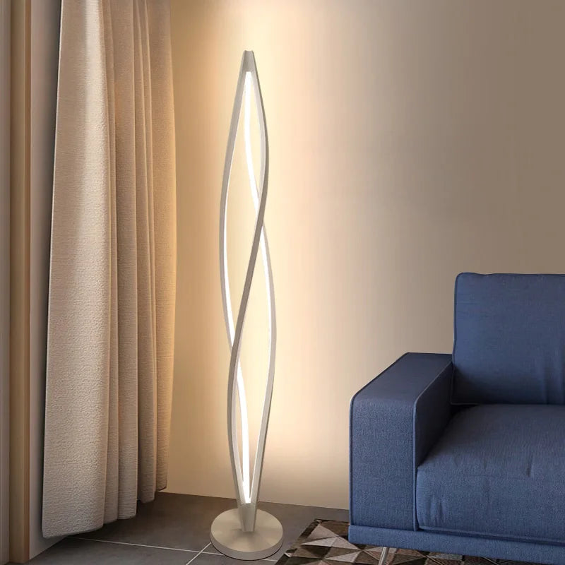 lustre spirale led moderne pour hall d'hôtel réception - vue 4 sur 12