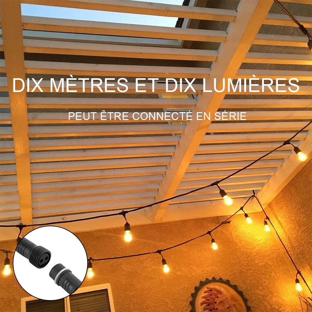guirlande lumineuse connectable LED étanche pour jardin et événements - vue 4 sur 8