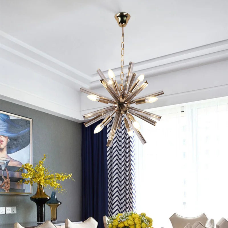 suspension moderne en cristal style sputnik pour décoration intérieure - vue 5 sur 7