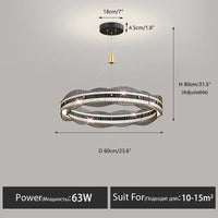 lustre moderne design pour salon et restaurant suspension