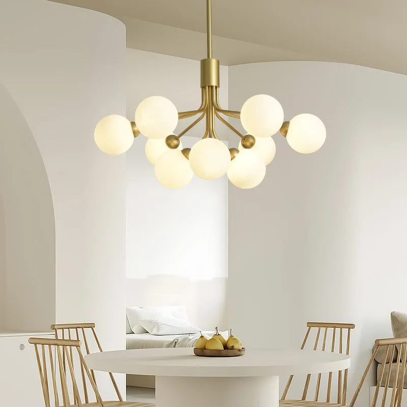 lampe nordique luxe en verre pour éclairage créatif moderne - vue 5 sur 10