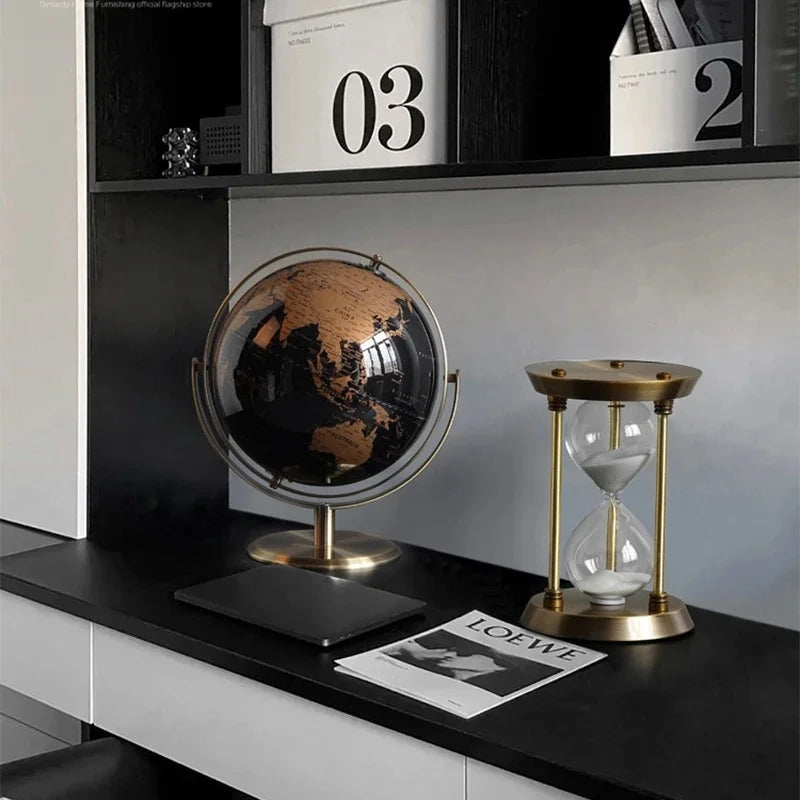 sablier vintage nordique en métal pour décoration artisanale