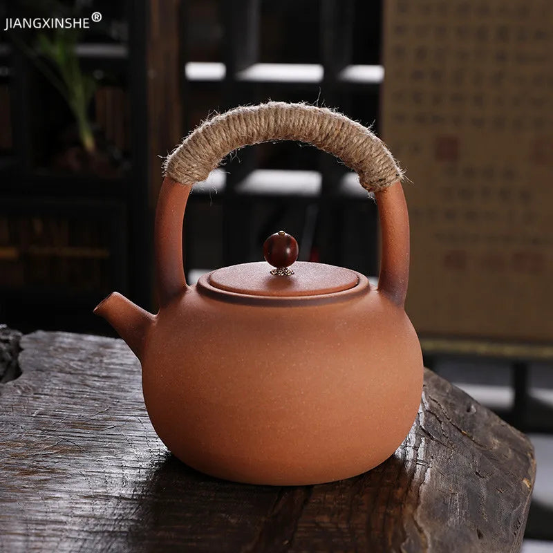 Théière céramique brute style kung fu artisanale rétro - vue 2 sur 7