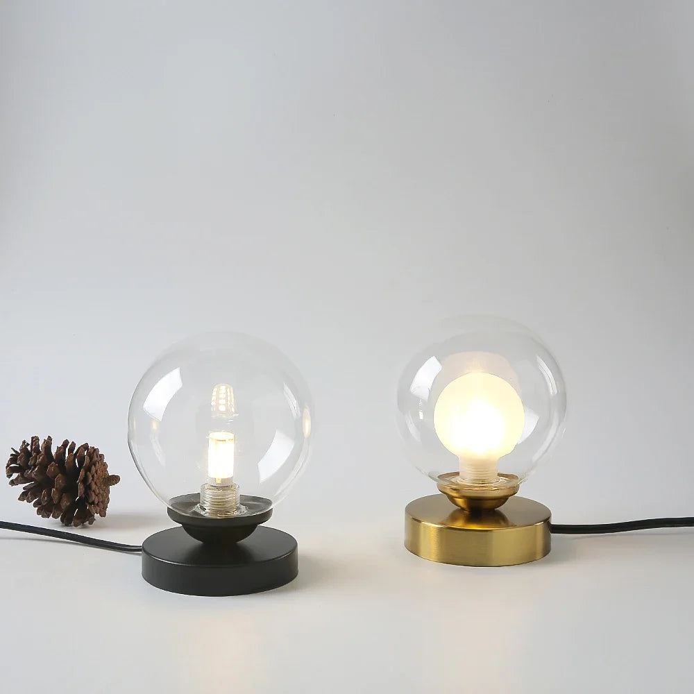 lampe de lecture led en verre doré pour décoration intérieure - vue 2 sur 8