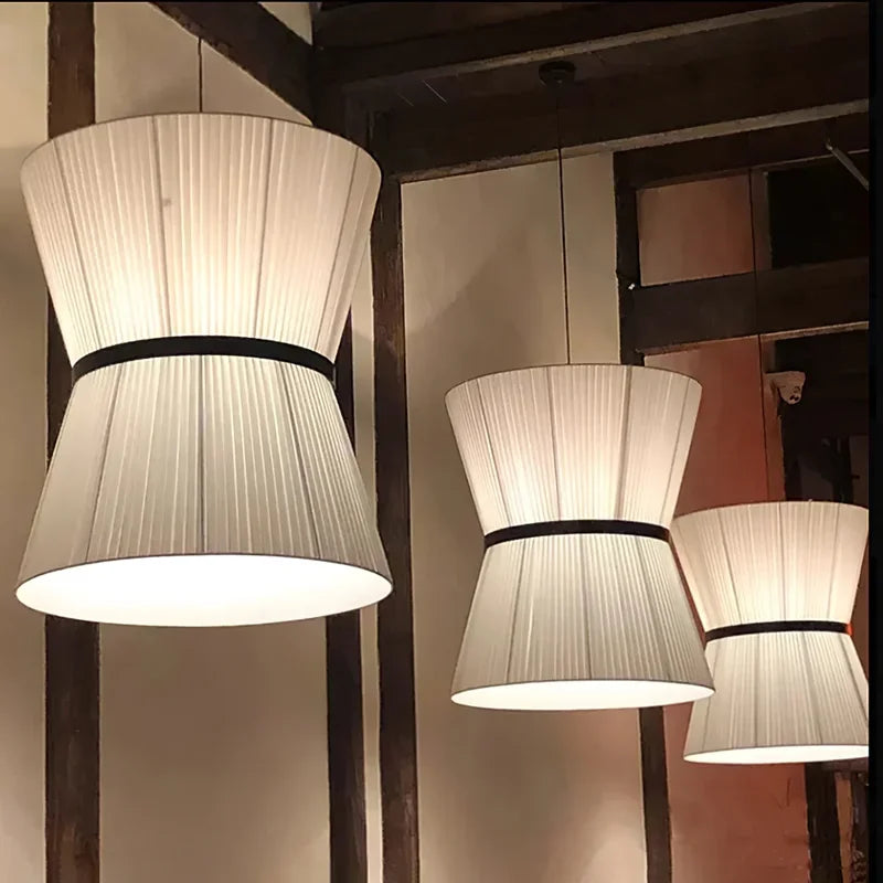 suspension moderne wabi-sabi en tissu minimaliste pour décoration intérieure