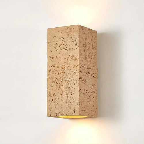 applique led wabi-sabi carrée ciment nordique luminaire décoratif intérieur - vue 12 sur 11