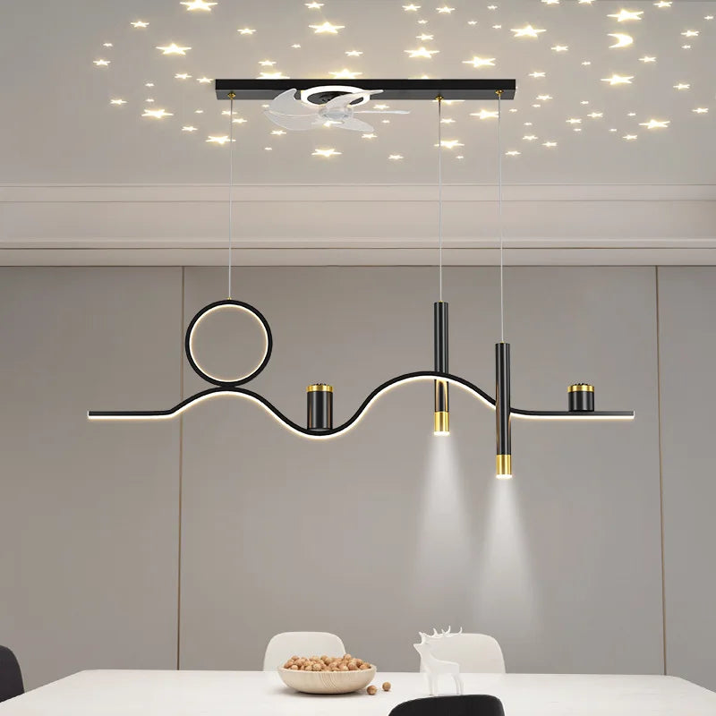 Plafonnier LED à couleur changeante décor nordique luminaria de teto lustres plafond verre plafonnier cuisine lumière - vue 3 sur 8