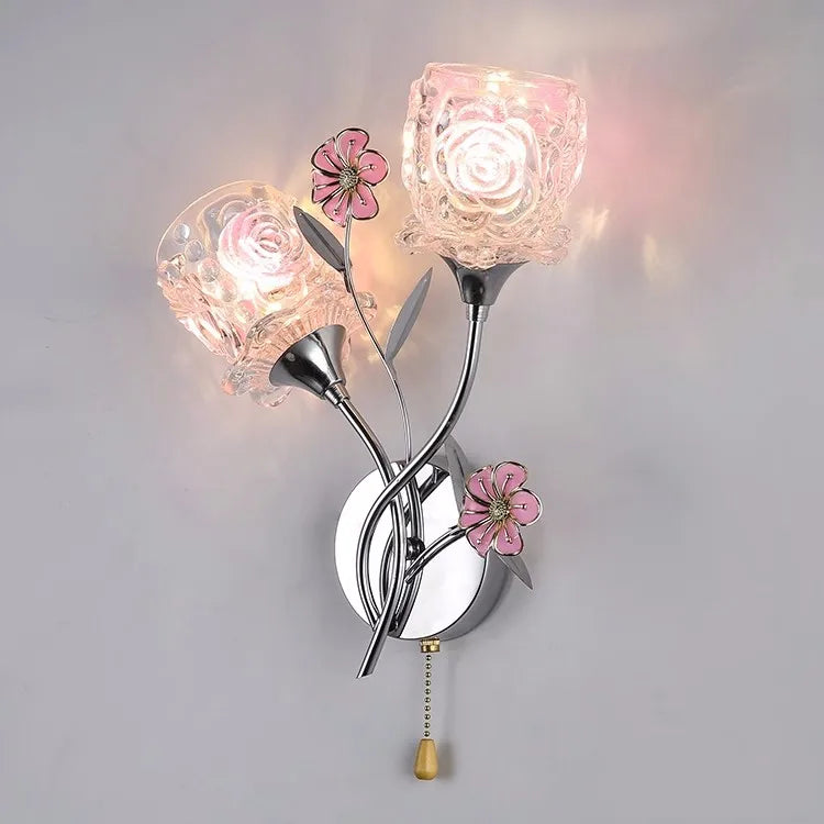 applique murale en cristal doré pour intérieur décoratif - vue 2 sur 11