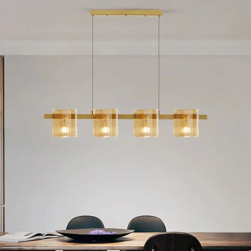 lustre italien minimaliste en verre pour éclairage moderne - vue 5 sur 12