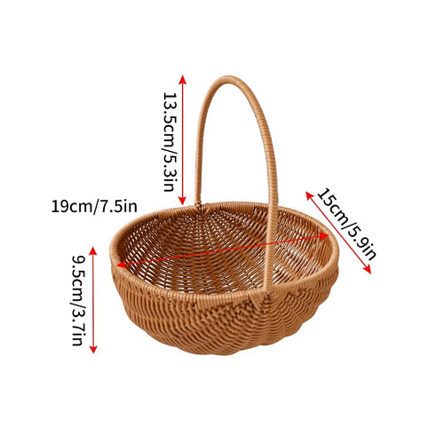 panier de rangement tissé à la main pour jardin et pique-nique - vue 17 sur 27