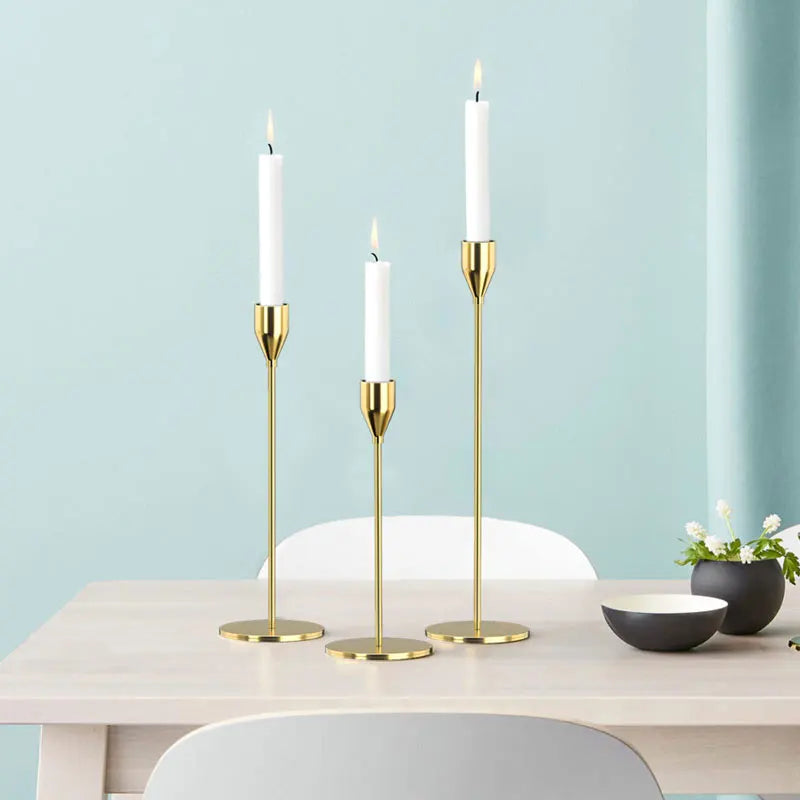 bougeoir conique en métal pour événements et décorations élégantes - vue 9 sur 13