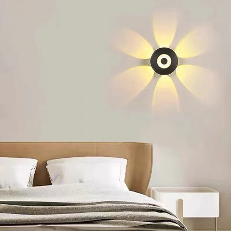 Hémisphère quatre côtés applique murale haut vers le bas Led 4W chevet couloir décor à la maison fond applique balcon jardin extérieur applique murale - vue 3 sur 10