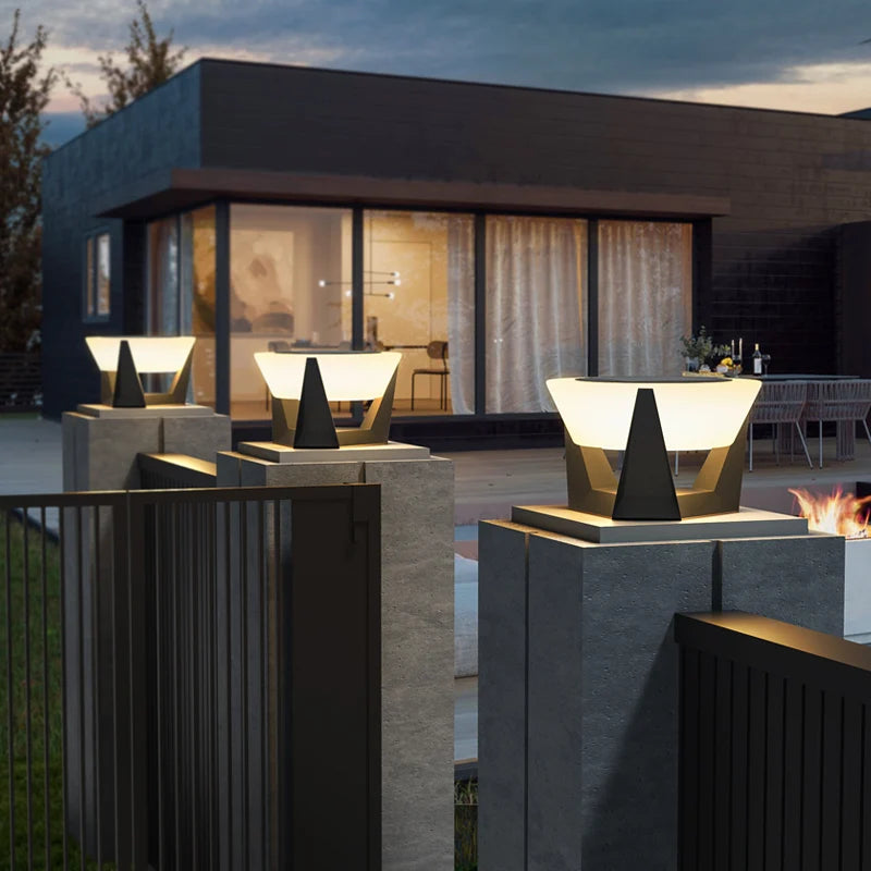 lampe solaire led extérieure étanche pour jardin patio clôture - vue 6 sur 12