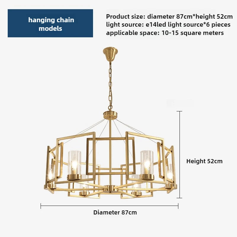 suspension en cuivre design créatif pour un éclairage élégant - vue 9 sur 9