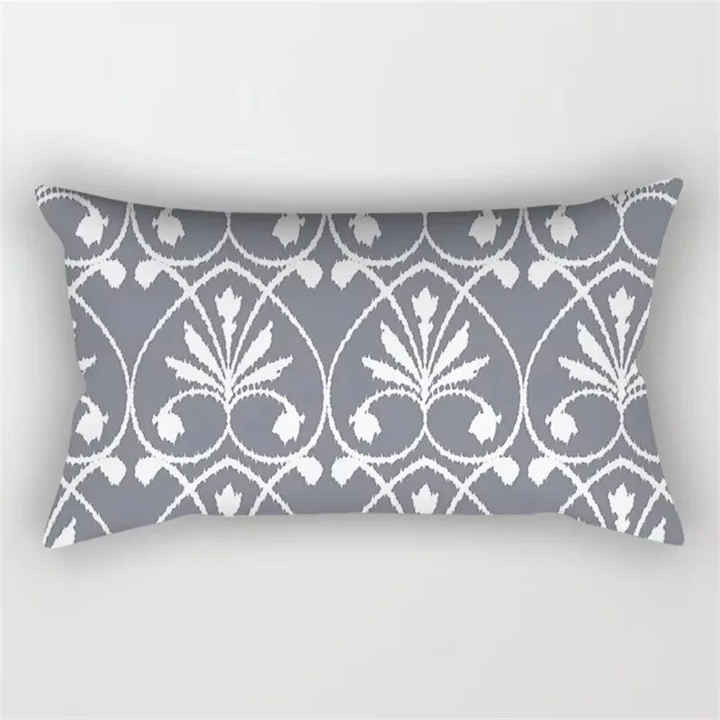 housse de coussin géométrique grise décorative pour chambre ou salon
