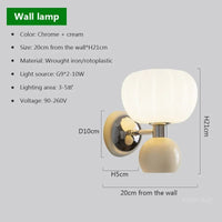 Applique murale LED modernes crème brise citrouille appliques G9 ampoule pour chambre chevets étude salon couloir salle à manger éclairage