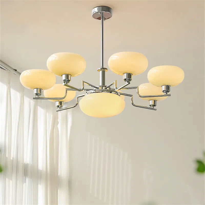 lustre bauhaus en verre pour décoration moderne et design - vue 5 sur 13