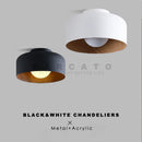 Nordique moderne noyer bois Texture Led plafonnier pour chambre salon cuisine étude allée balcon rond G9 lustre lumière