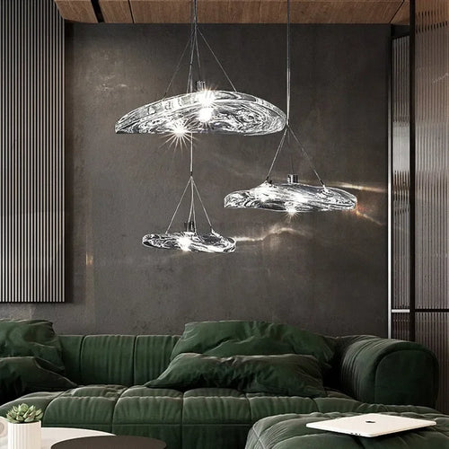 suspension en verre design italien pour intérieur moderne - vue 2 sur 6