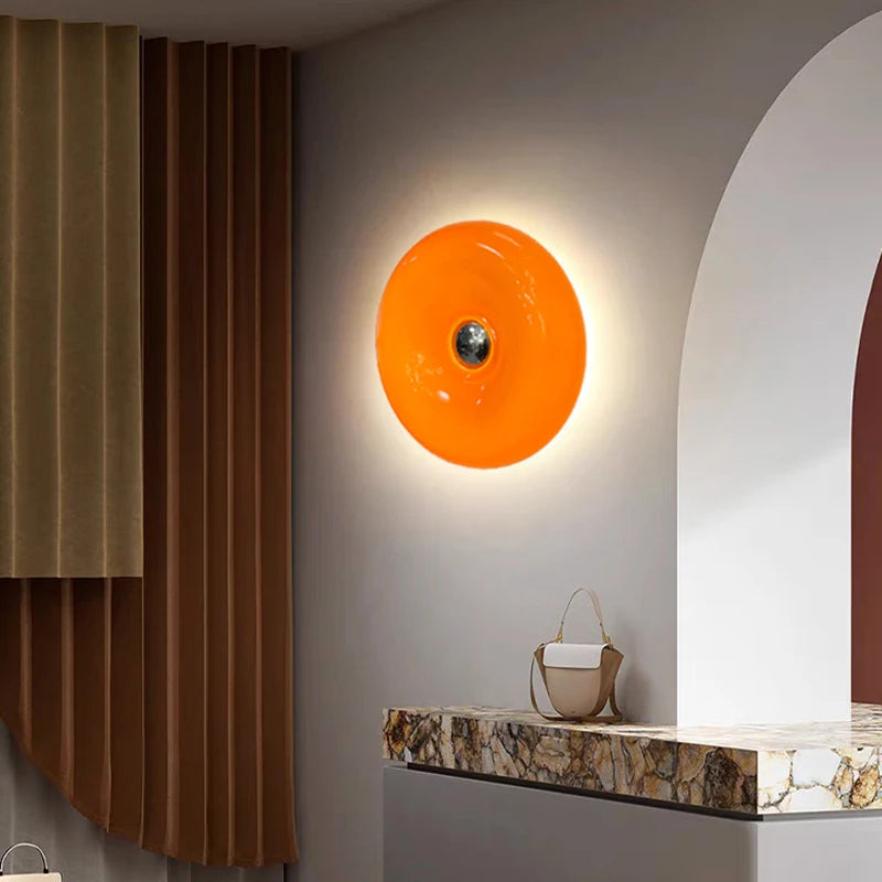 Modern Glass Wall Lamps for Bedside Living Room Stair Hallway Lighting 220V Milky White Glass Sconce Remote Control Optional - vue 3 sur 8