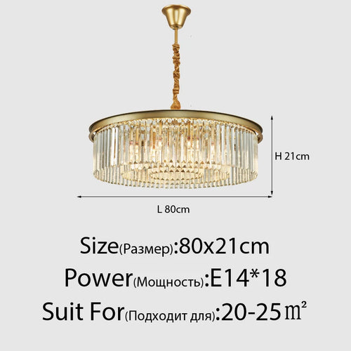Lustre en cristal LED moderne américain salon salle à manger Villa suspension chambre plafond suspension lampe décor à la maison Lustre - vue 10 sur 21