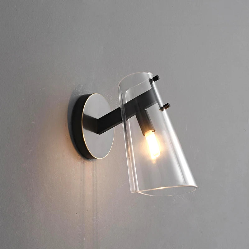 applique murale de luxe abat-jour transparent éclairage intérieur