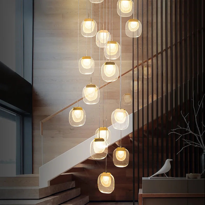 suspension moderne en cristal pour éclairage décoratif intérieur - vue 2 sur 20