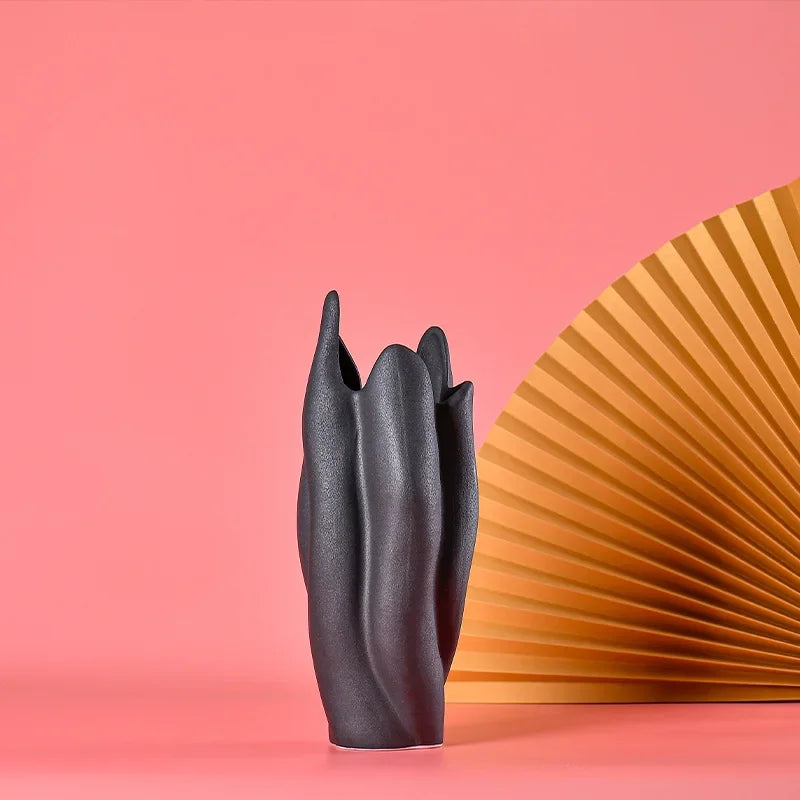 vase en céramique artisanat pour arrangements floraux décoratifs - vue 4 sur 7