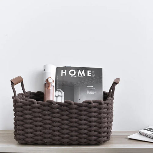 panier en corde de coton pour rangement divers et décoration nordique - vue 2 sur 13