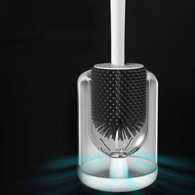 brosse suspendue en silicone avec long manche et support de séchage rapide - vue 4 sur 7