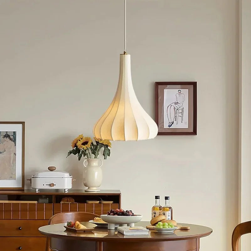 suspension italienne en soie pour loft et hôtel - vue 3 sur 12