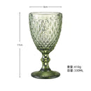Verre à vin relief épais style rétro européen
