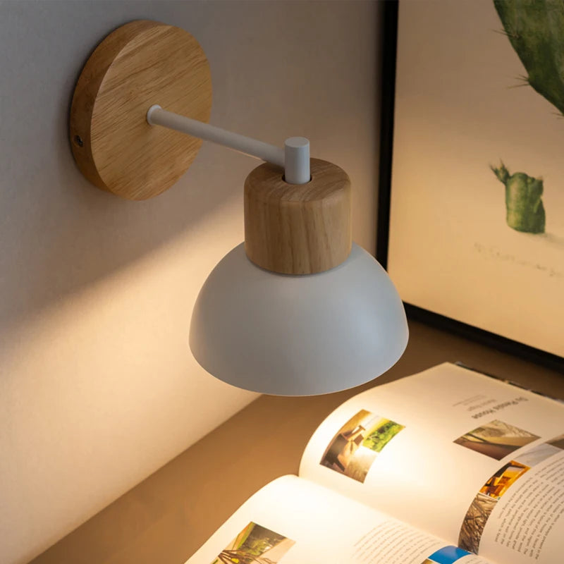 applique murale moderne en bois et fer pour intérieur - vue 5 sur 14
