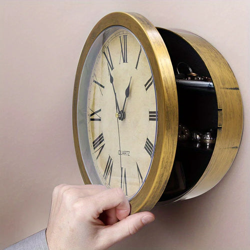 horloge murale rétro personnalisée avec rangement pour bijoux multifunctionnelle - vue 3 sur 8