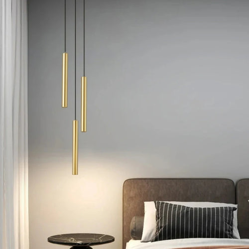 lustre led moderne en cuivre pour hôtel fil réglable
