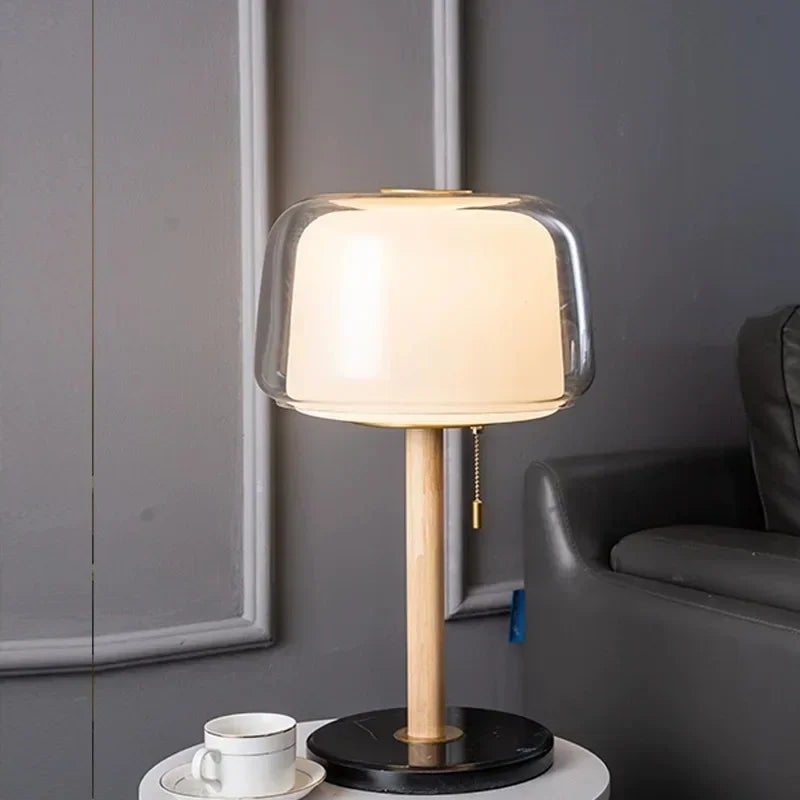 lampe de chevet design moderne en verre haut de gamme 2024 - vue 6 sur 7