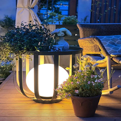 Lampadaire solaire de jardin lampe nordique en pot de fleurs pour Villa cour cour passerelle couloir décor extérieur IP65 éclairage étanche - vue 2 sur 18