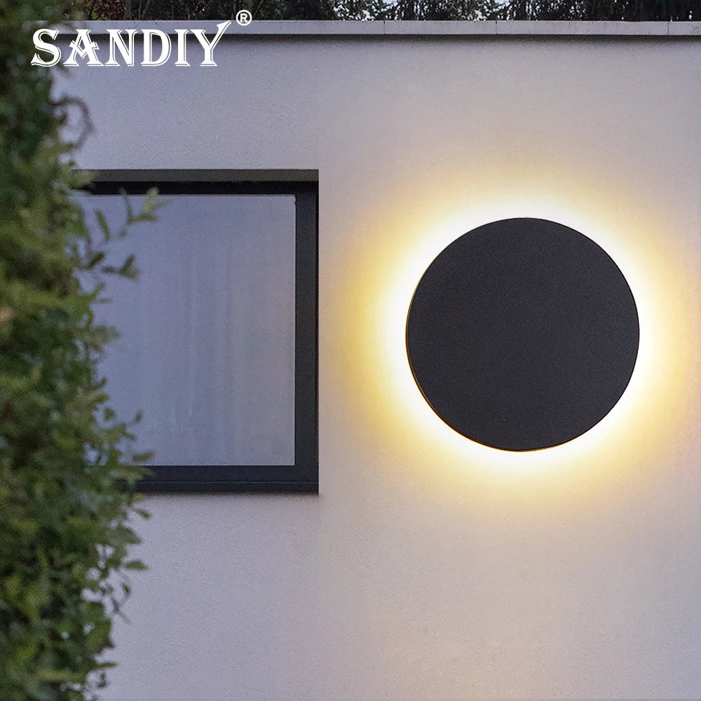 applique extérieure sandiy étanche forme éclipse simple - vue 2 sur 8