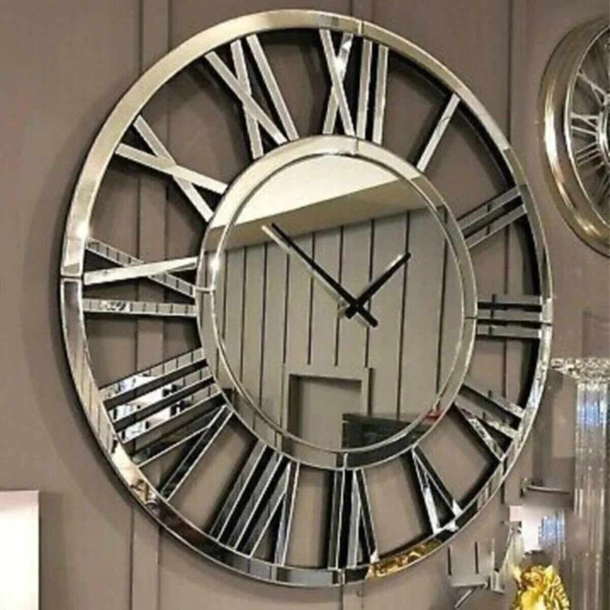 horloge murale miroir design moderne 3d silencieuse pour décoration intérieure - vue 8 sur 7