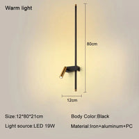 Applique murale led nordique simple pour éclairage décoratif d'intérieur