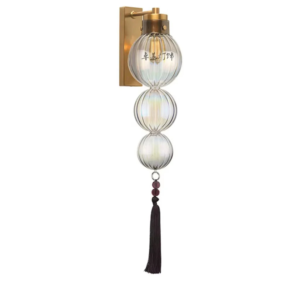 suspension en verre teinté style chinois pour décoration intérieure - vue 15 sur 15
