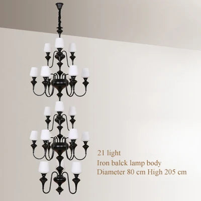 lustre en cuivre avec abat jour en verre élégant et moderne - vue 16 sur 22