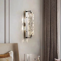 applique murale led moderne en verre cristal à gradations variables