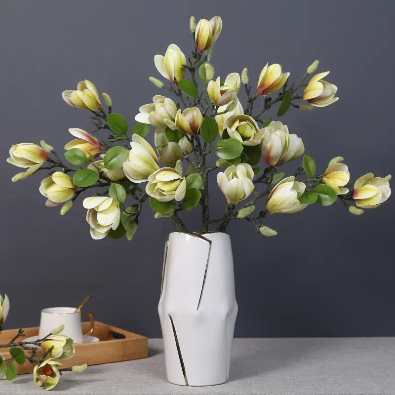 fleurs artificielles magnolias pour décoration florale extérieure - vue 5 sur 10