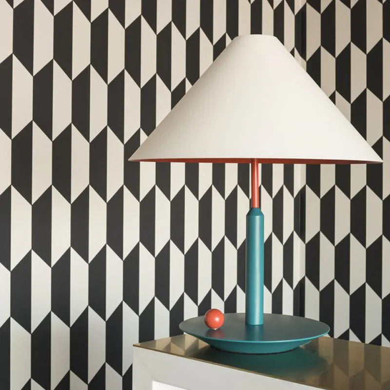 lampe à poser scandinave en métal avec ampoule led - vue 4 sur 8