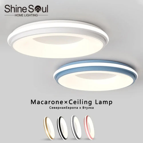 plafonnier led nordique macaron lumière circulaire moderne éclairage maison