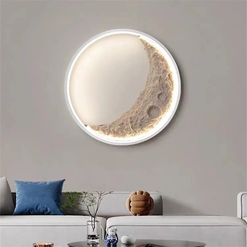 applique murale lune à led avec intensité variable décorative - vue 4 sur 15