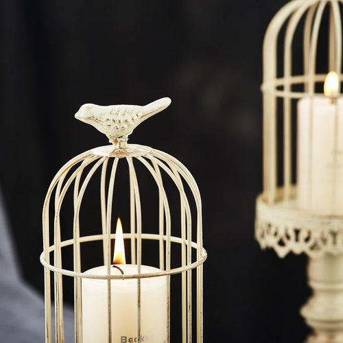 lustre cage à oiseaux rétro pour dîner romantique et mariage - vue 5 sur 12