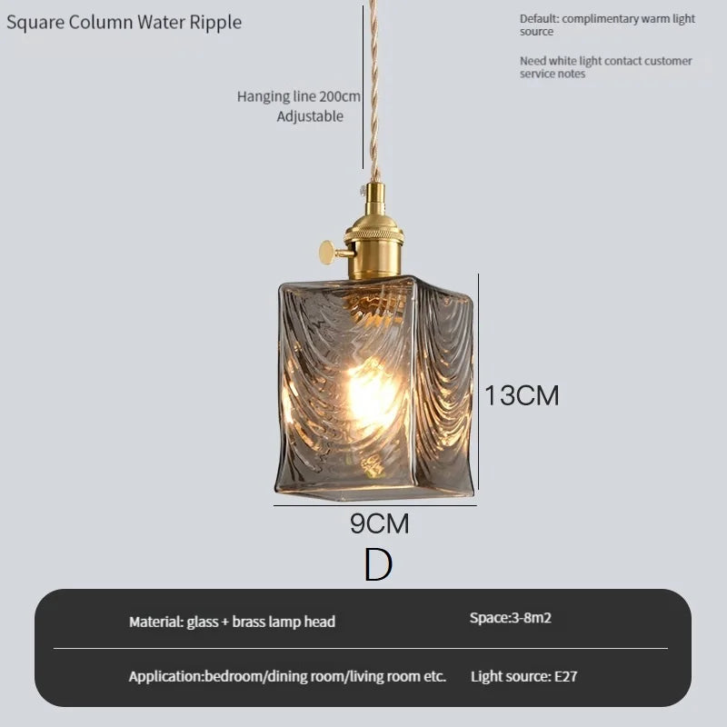 suspension vintage avec interrupteur et abat-jour en verre cristal - vue 16 sur 22