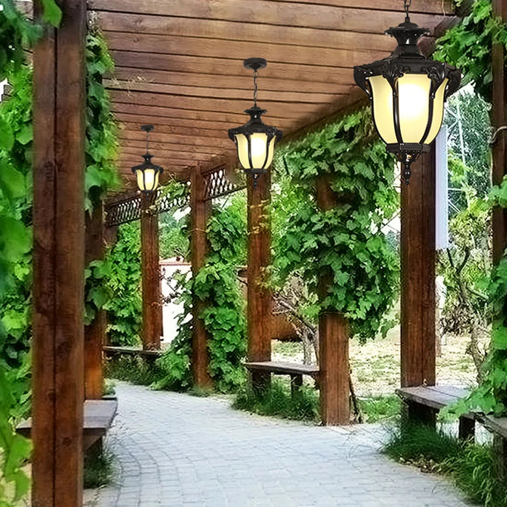 lustre étanche pour balcon et éclairage extérieur décoratif - vue 7 sur 10